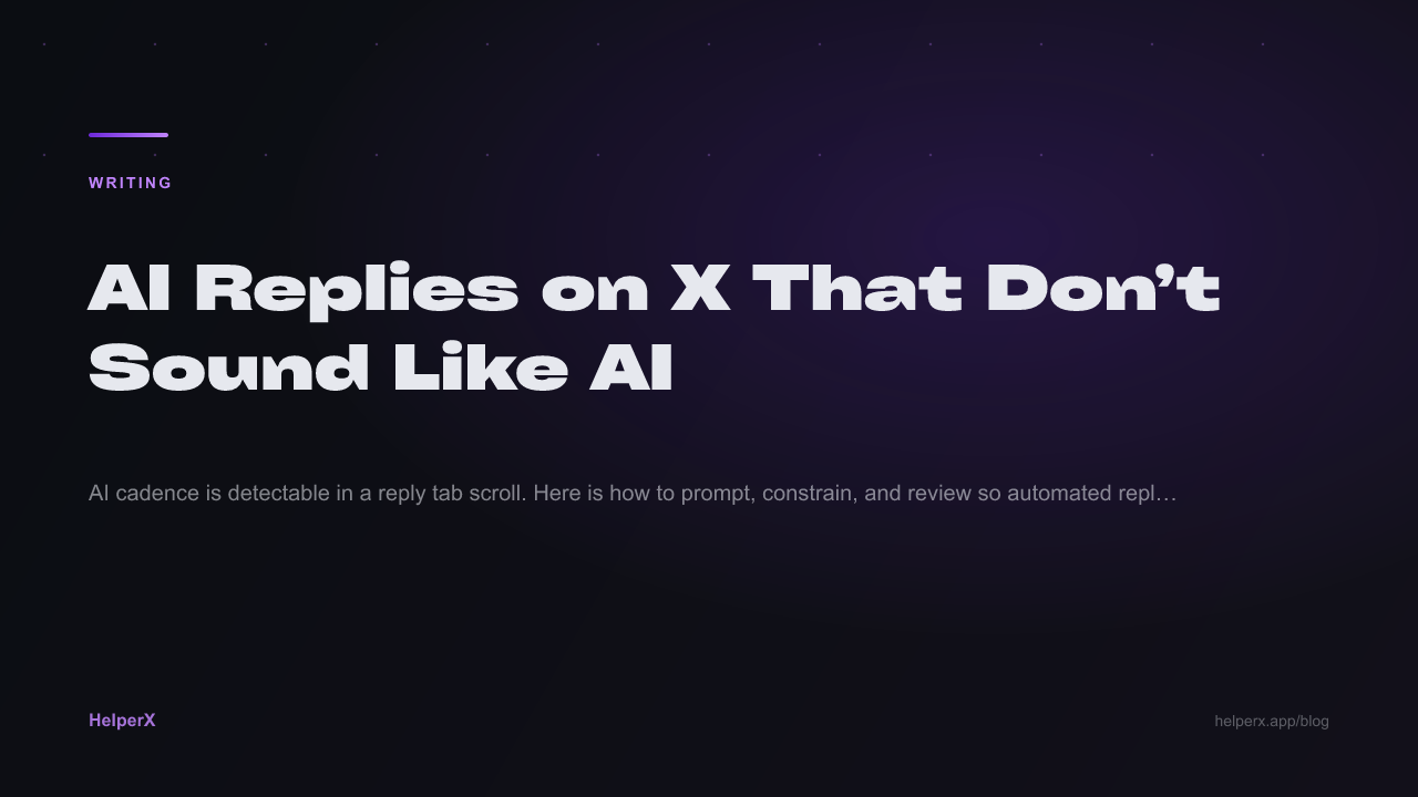 AI가 AI처럼 들리지 않는 X에 응답함