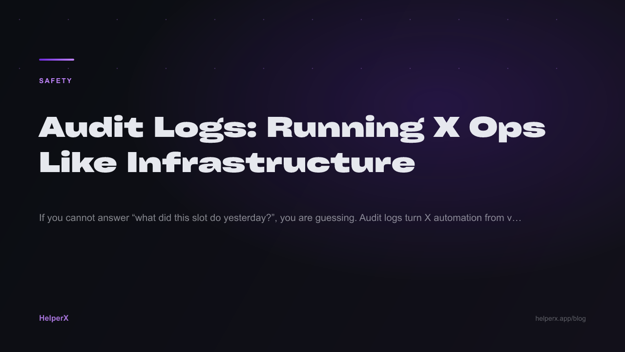 audit logs: 인프라와 같은 X Ops 실행