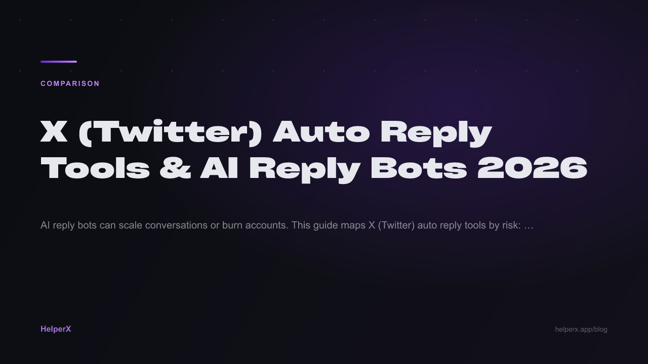 X (Twitter) Auto Reply Tools & AI Bots 2026